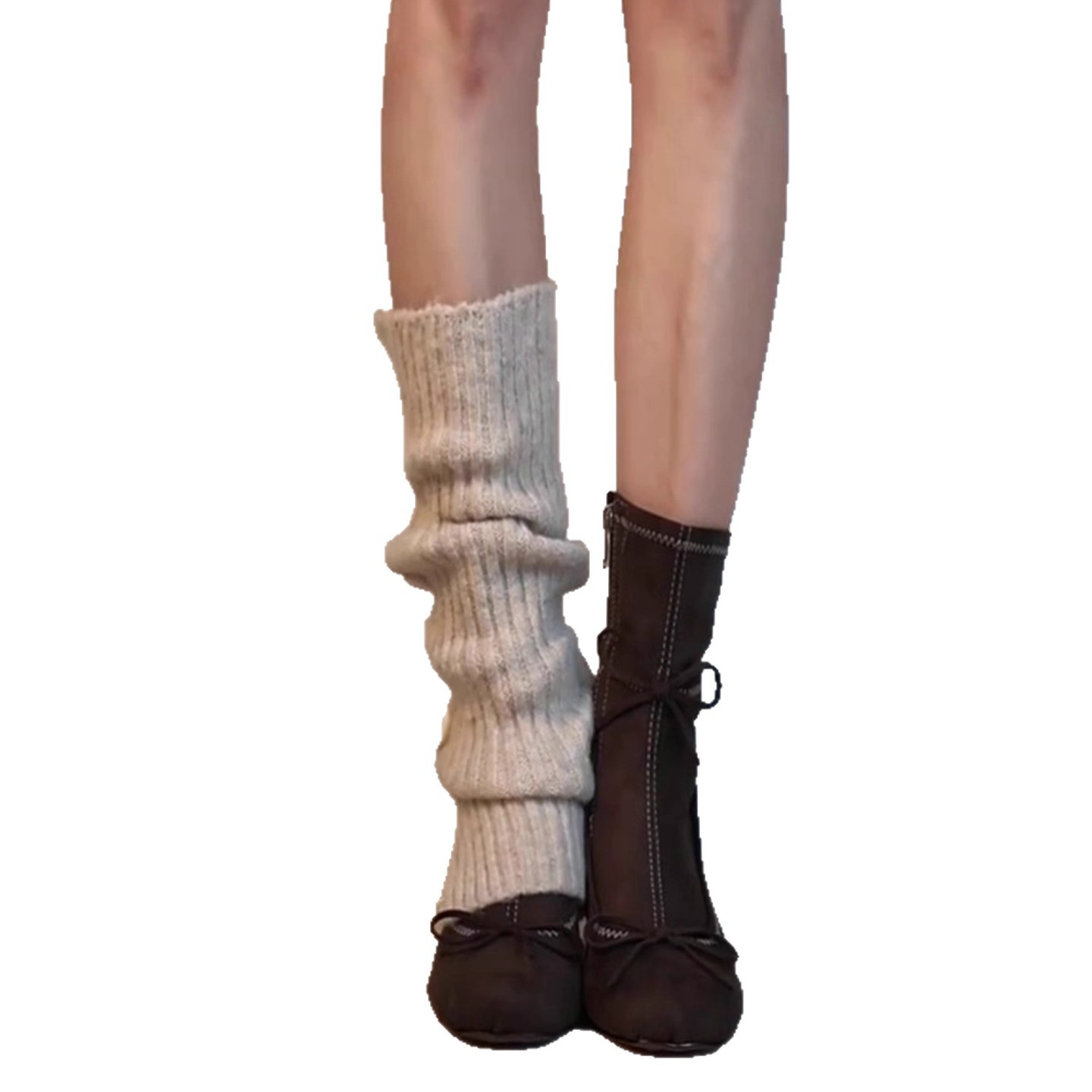 French-style Chunky-heel Womens Boots With A Side Zipper For A Slimming Versatile Look foto 2