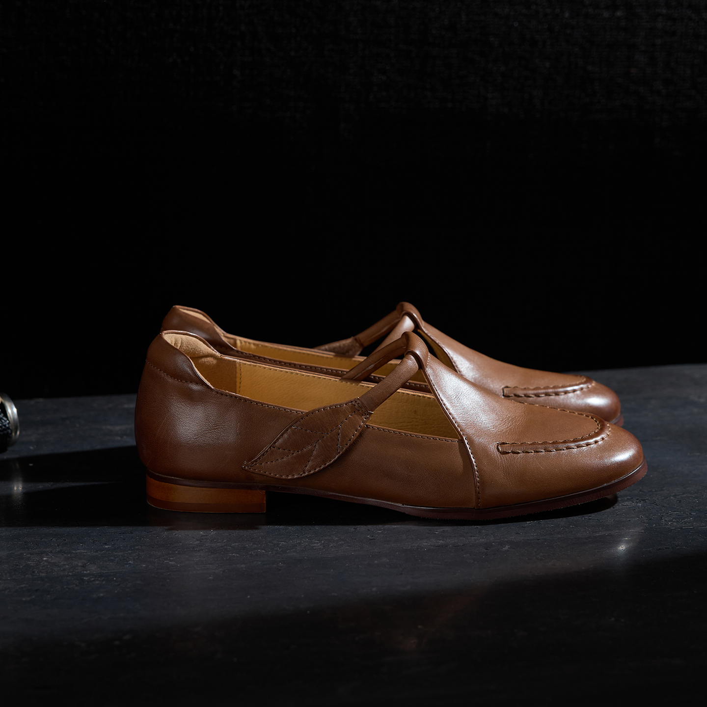 Women's Full Grain Leather T-Strap Mary Jane Flats, Premium Genuine Leather Casual Shoes foto 5
