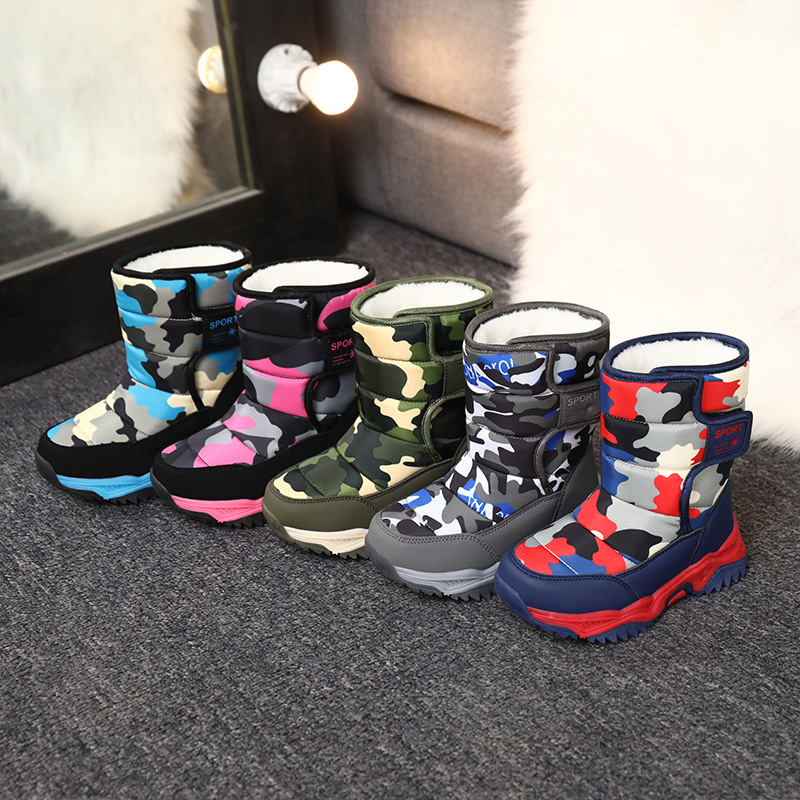 High-top Camouflage Unisex Kids' Cotton Shoes foto 5