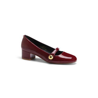 Platform Leather Shoes Shallow Mouth Round Head Chunky Heel foto 3