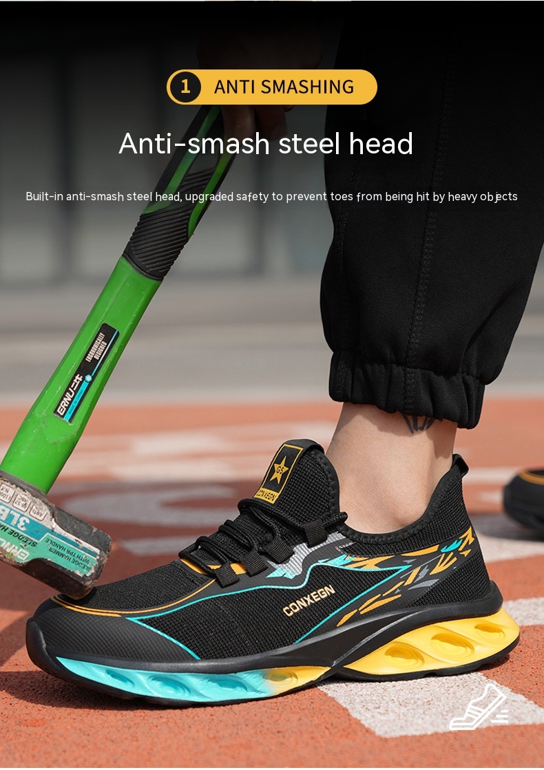 Ultra-light Breathable And Smash-resistant Anti-penetration Steel Shoes foto 5