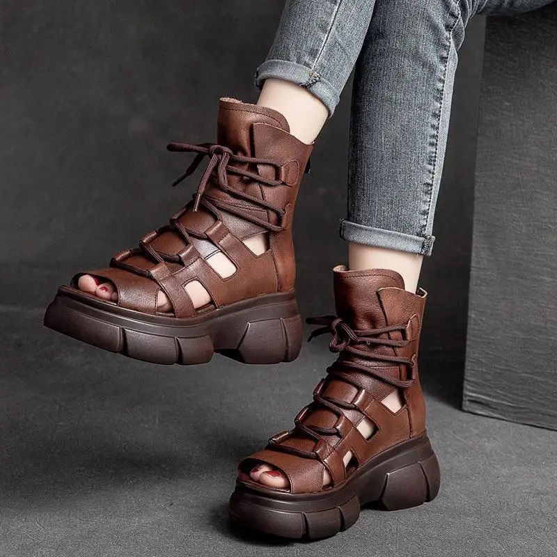 New Womens Sandals And Boots With A Hollowed-out Design foto 3