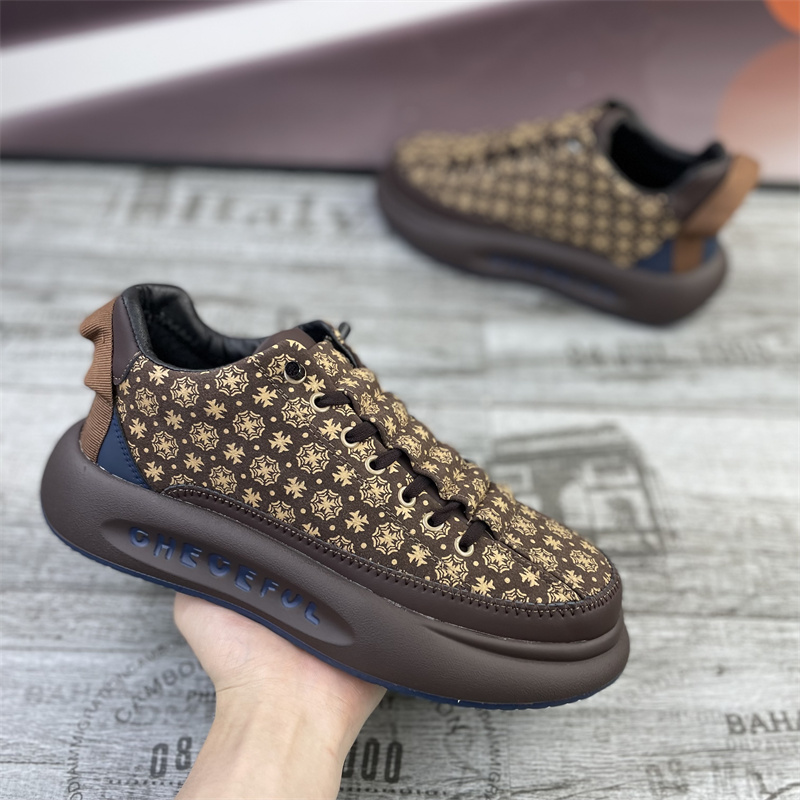 Men's Shoes Thick Sole Slip-on Fleece Printed foto 5