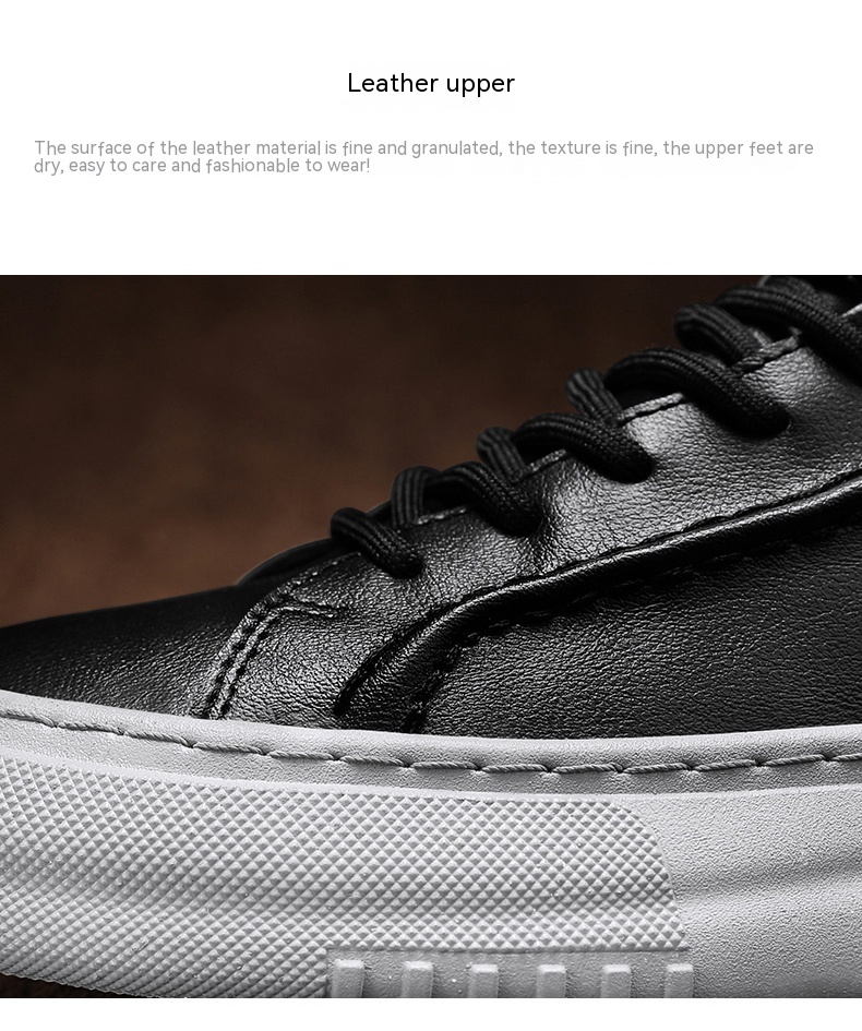Autumn Men's Shoes Casual Leather Shoes Slip-on Sports Board Shoes Versatile Work Waterproof Easy Wear Tide Shoes foto 5