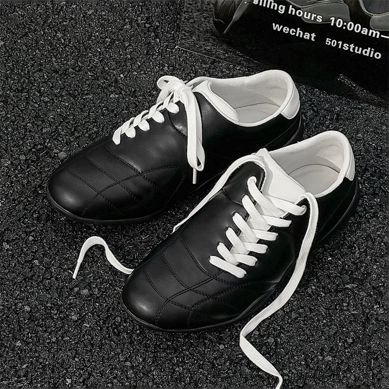 Oblique Lace-up Flat Retro Sports Casual Shoes foto 2