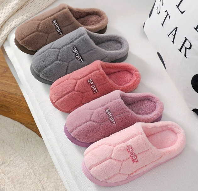 Indoor Couple Thick Bottom And Warm Keeping Confinement Non-slip Plus Velvet Slippers foto 2