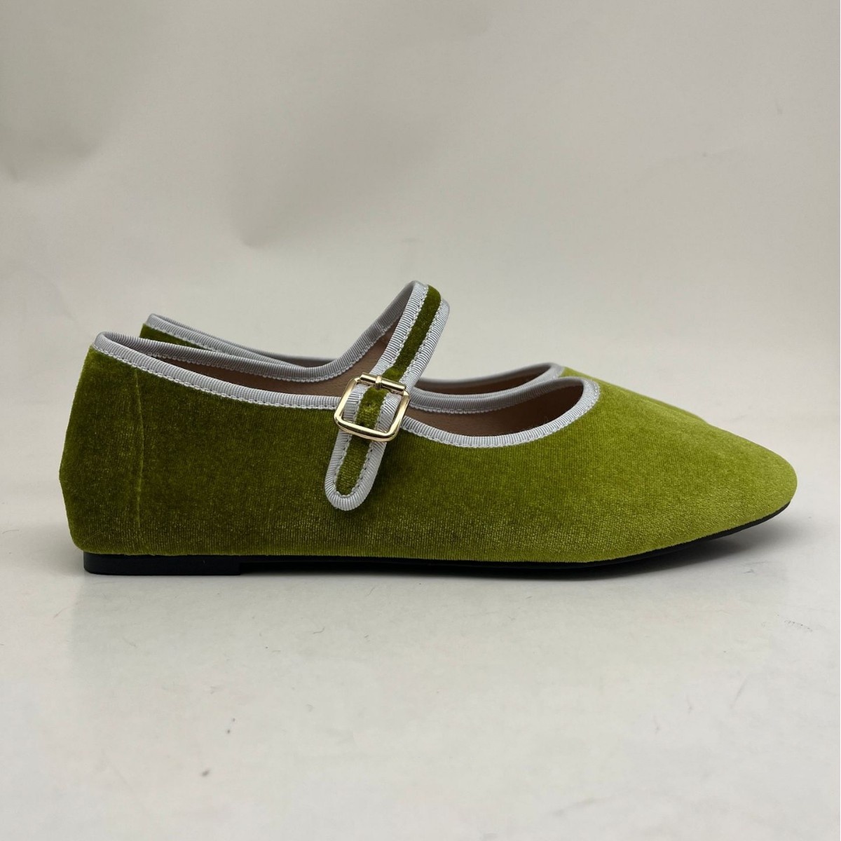 Casual Velvet Flat Pumps Buckle Mary Jane Ballet Slipper foto 3