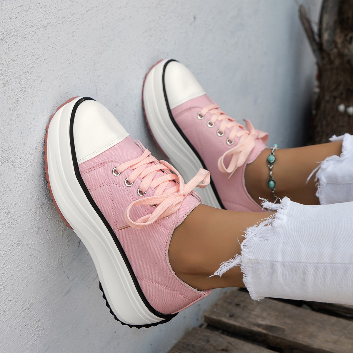 Low-top Lace Up Casual Shoes foto 3