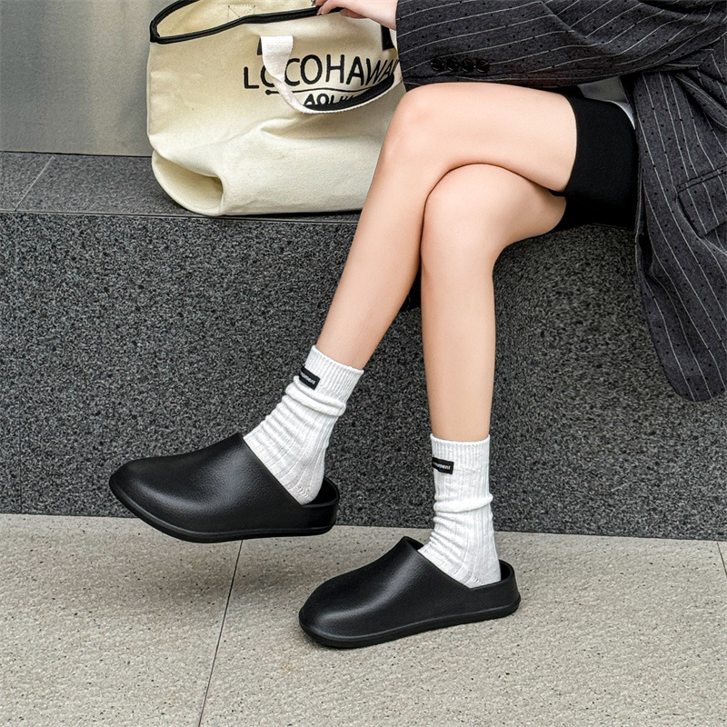 Baotou Semi-slipper High-style Couples No-hole Sandals foto 3