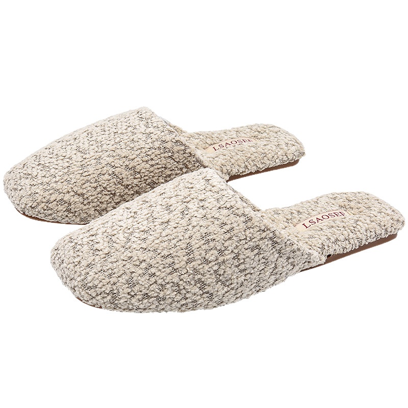 Autumn And Winter Fleece-lined Thermal Cotton Slippers Women's Indoor Home Non-slip foto 2
