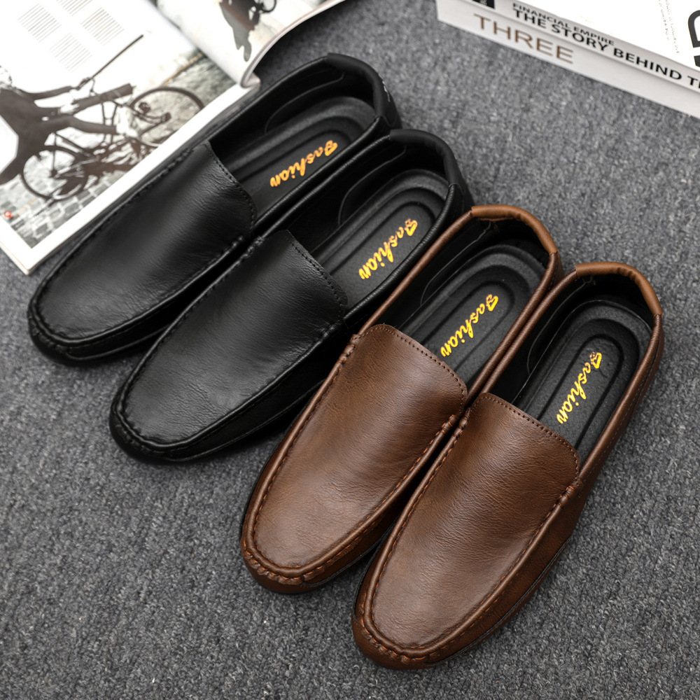 Men's Trendy Korean Wild Summer Casual Leather Shoes foto 5