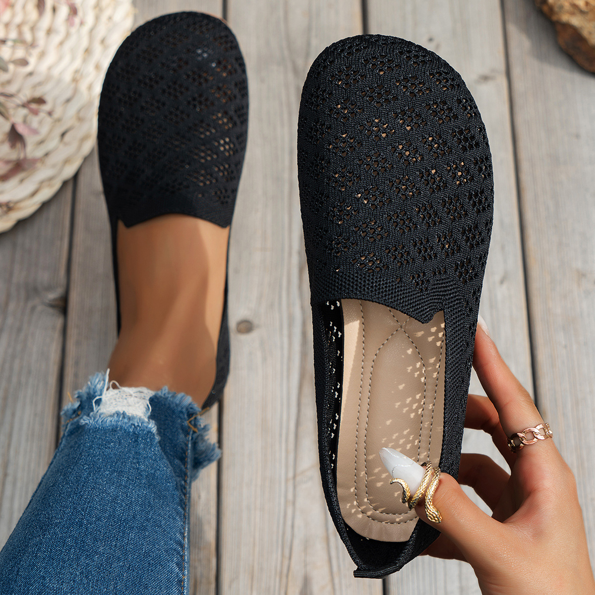 Breathable Flat Soft-soled Plus-size Slip-on Casual Loafers foto 4