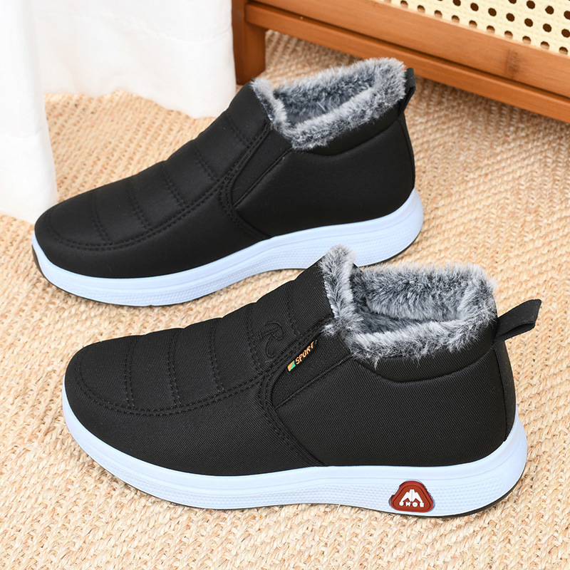 Winter Fleece-lined Thickened Middle-aged And Elderly Thermal Non-slip Cotton-padded Shoes foto 3