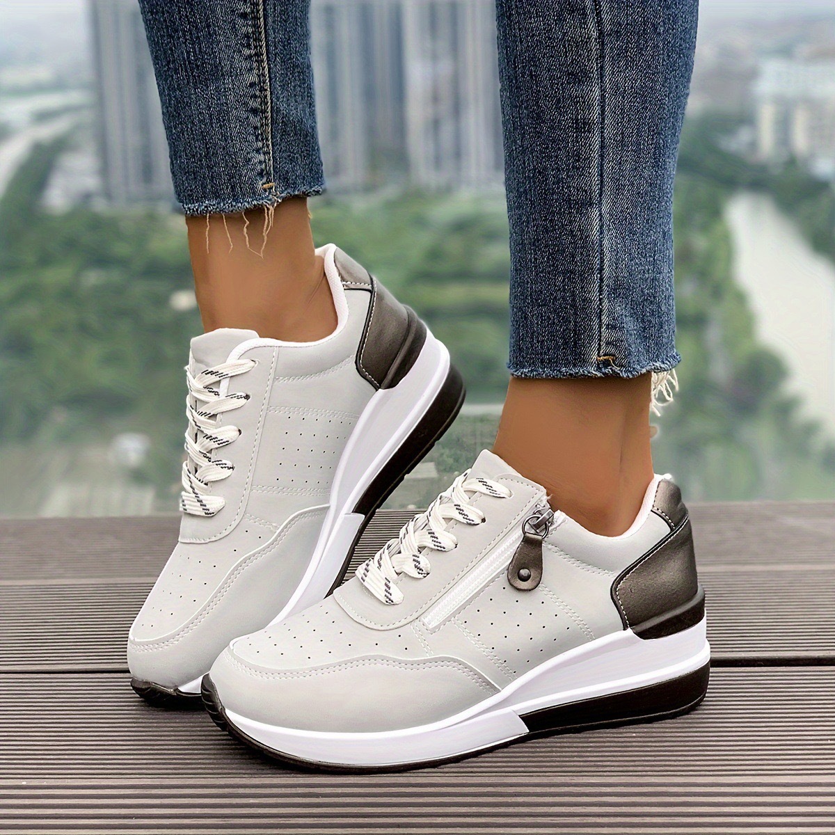 Women's Casual Sneakers With Thick Soles foto 4