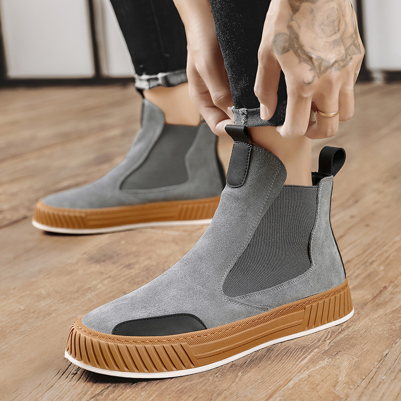 Thick Bottom Work Shoes Youth Booties foto 4