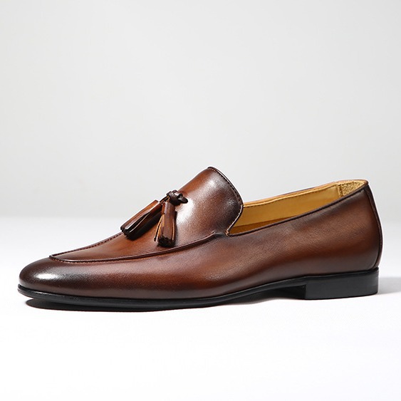 Men's Leather GOOD YEAR Tassel Summer Breathable Loafers foto 4