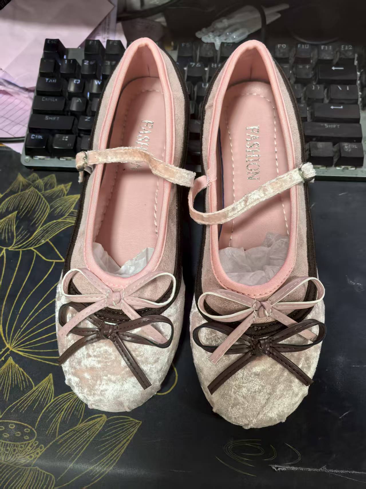 Womens Bow-tie Slingback Low-cut Flat Shoes foto 3