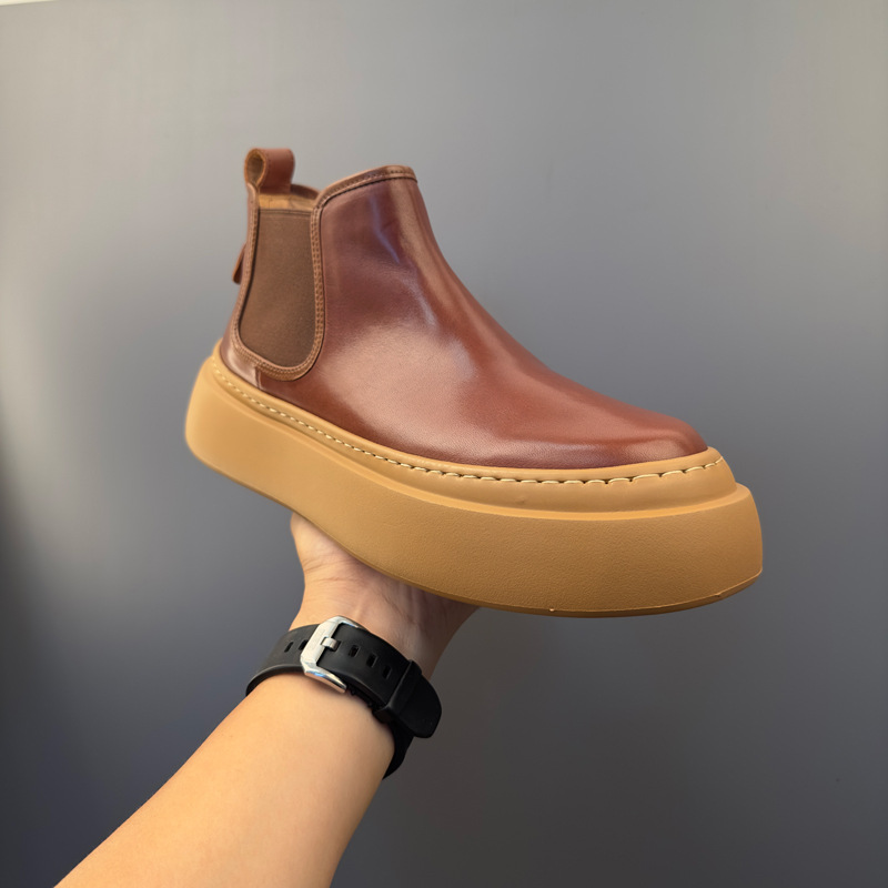 British Style Leather Casual Martin Boots foto 3