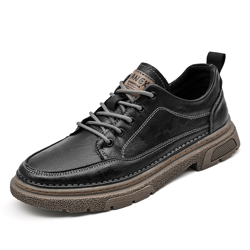 Low-cut Cowhide Upper Handmade Hikingcross-country Casual Shoes foto 4