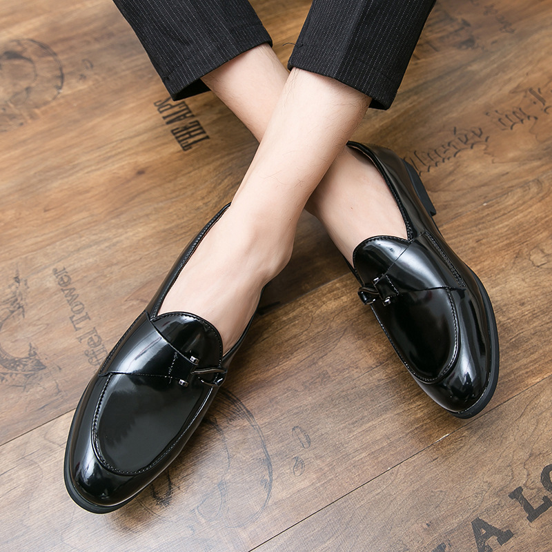 Men's Fashion British Style Casual Leather Shoes foto 2