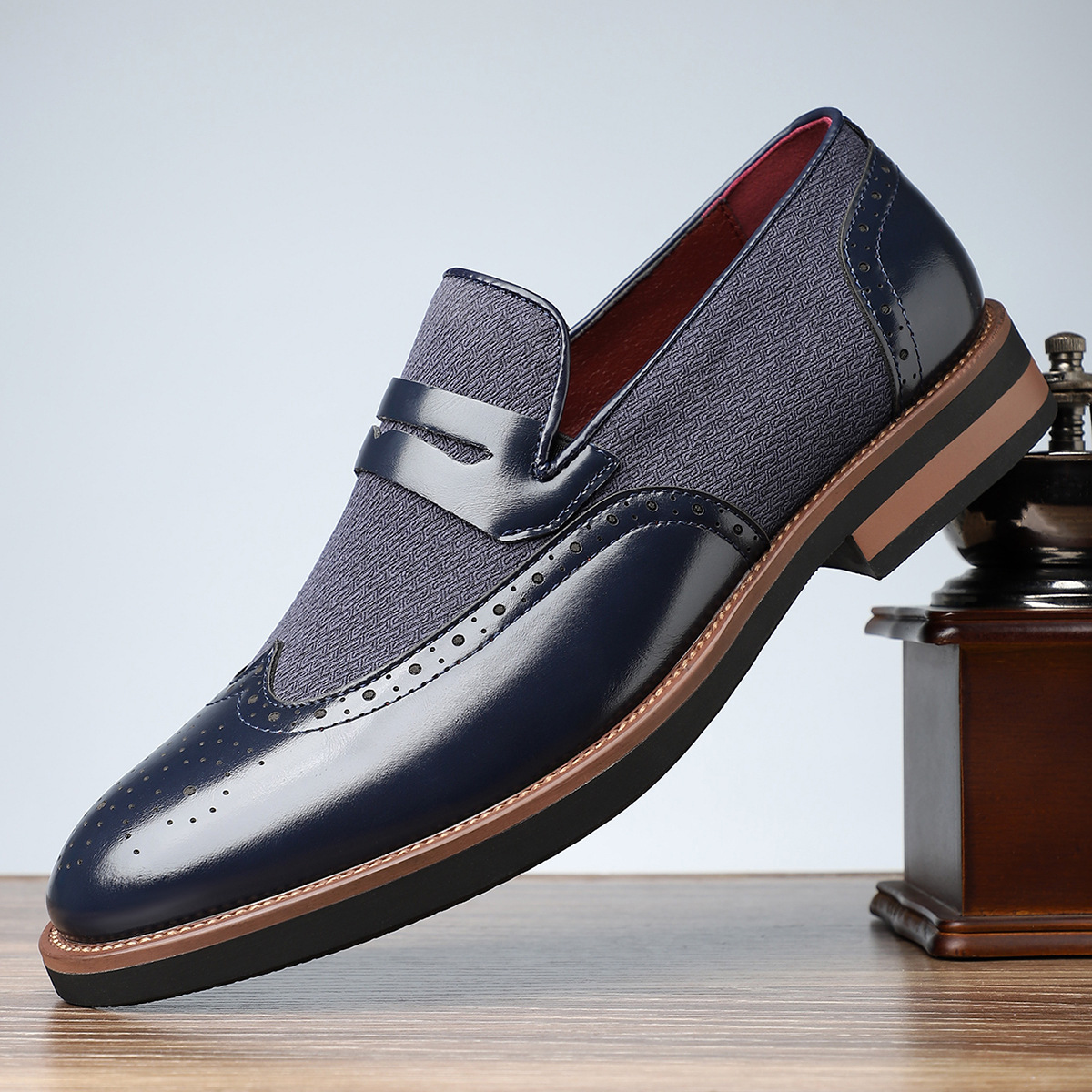 Fashion Personality Male Business Casual Leather Shoes foto 4