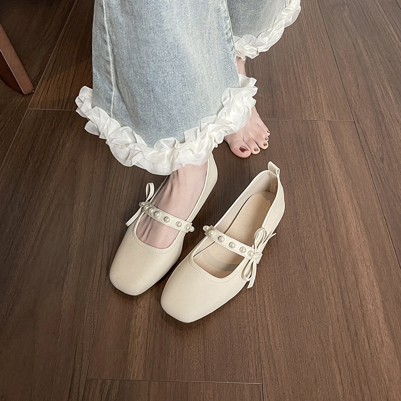 Multicolor Comfortable Low Heel Retro Easy Matching Soft Bottom Flats Autumn Chunky Heel foto 3