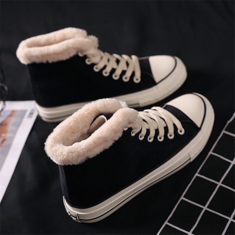 Canvas Shoes Women's Plush Cotton-padded Warm-keeping Cotton Shoes foto 3
