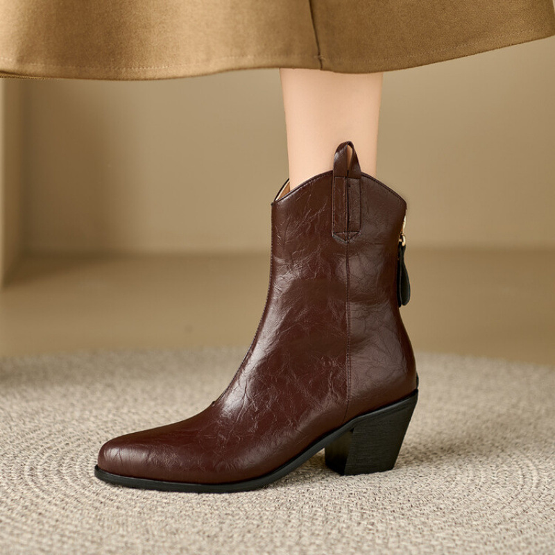 Women's Square Heel Fashion Boots foto 2
