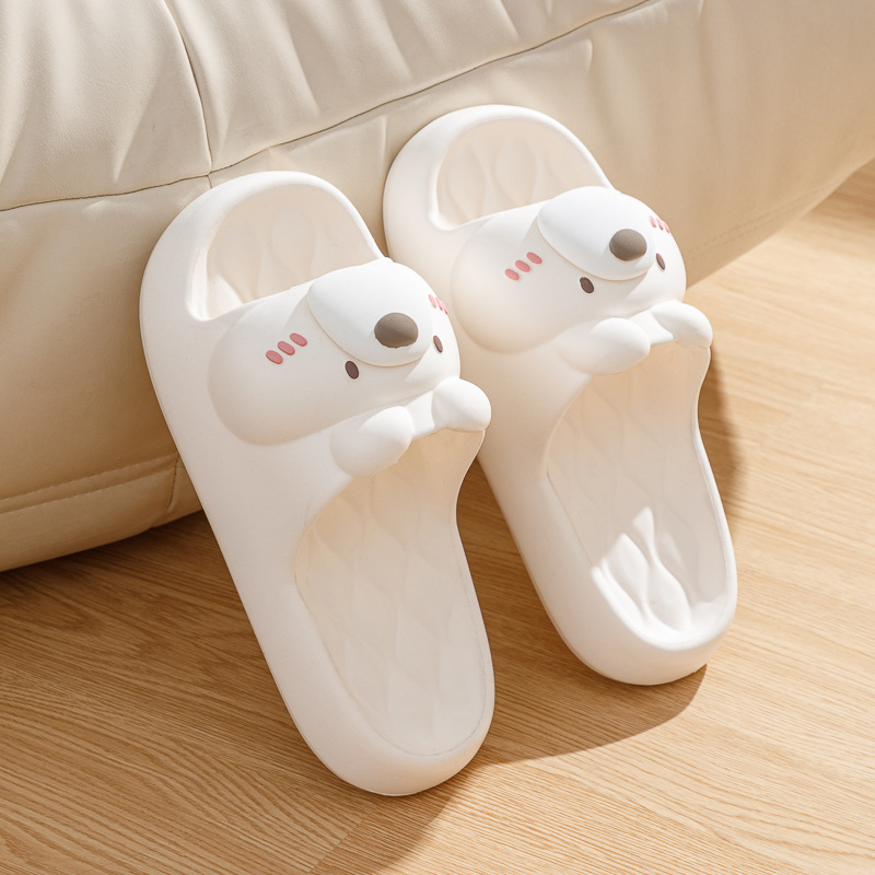 Couple Cartoon Bear Summer New Eva Sandals Women
