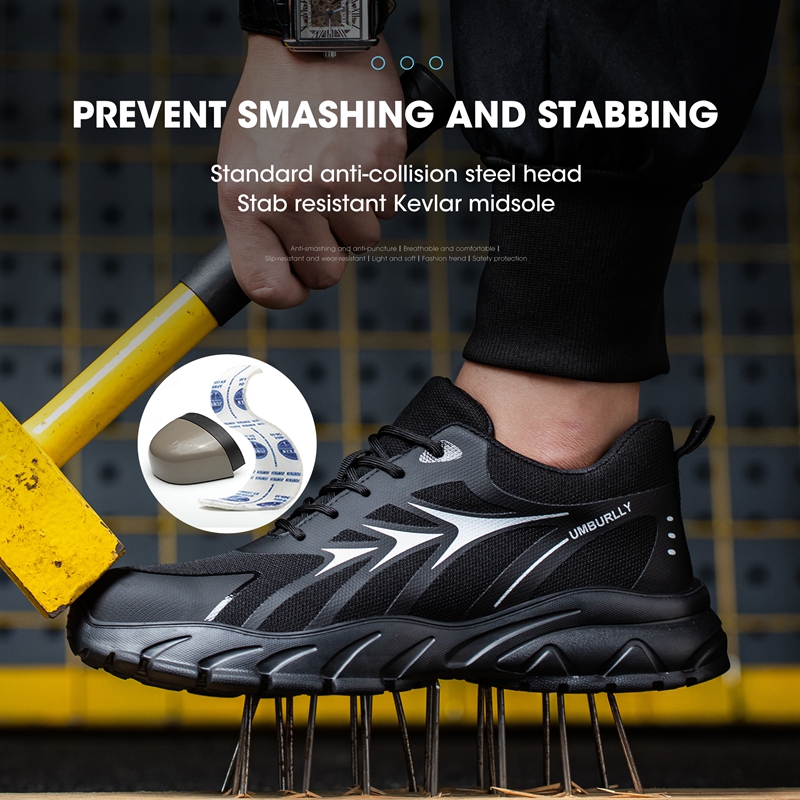 Labor Protection Anti-smashing And Anti-penetration Safety Shoes Steel Toes foto 3