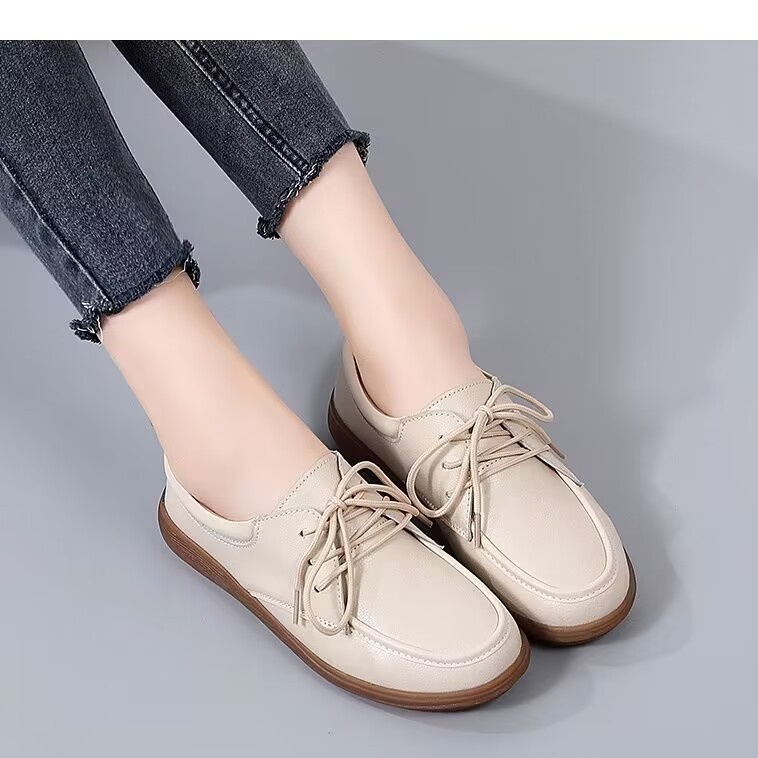 Small Leather Shoes Plus Size Round Toe Flat Bottom foto 5