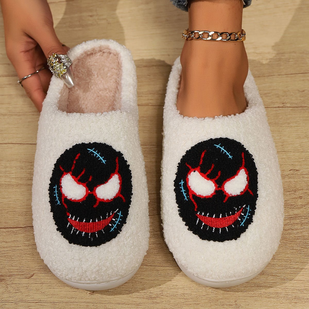 Women's Indoor Plush Thermal Cotton Slippers foto 2