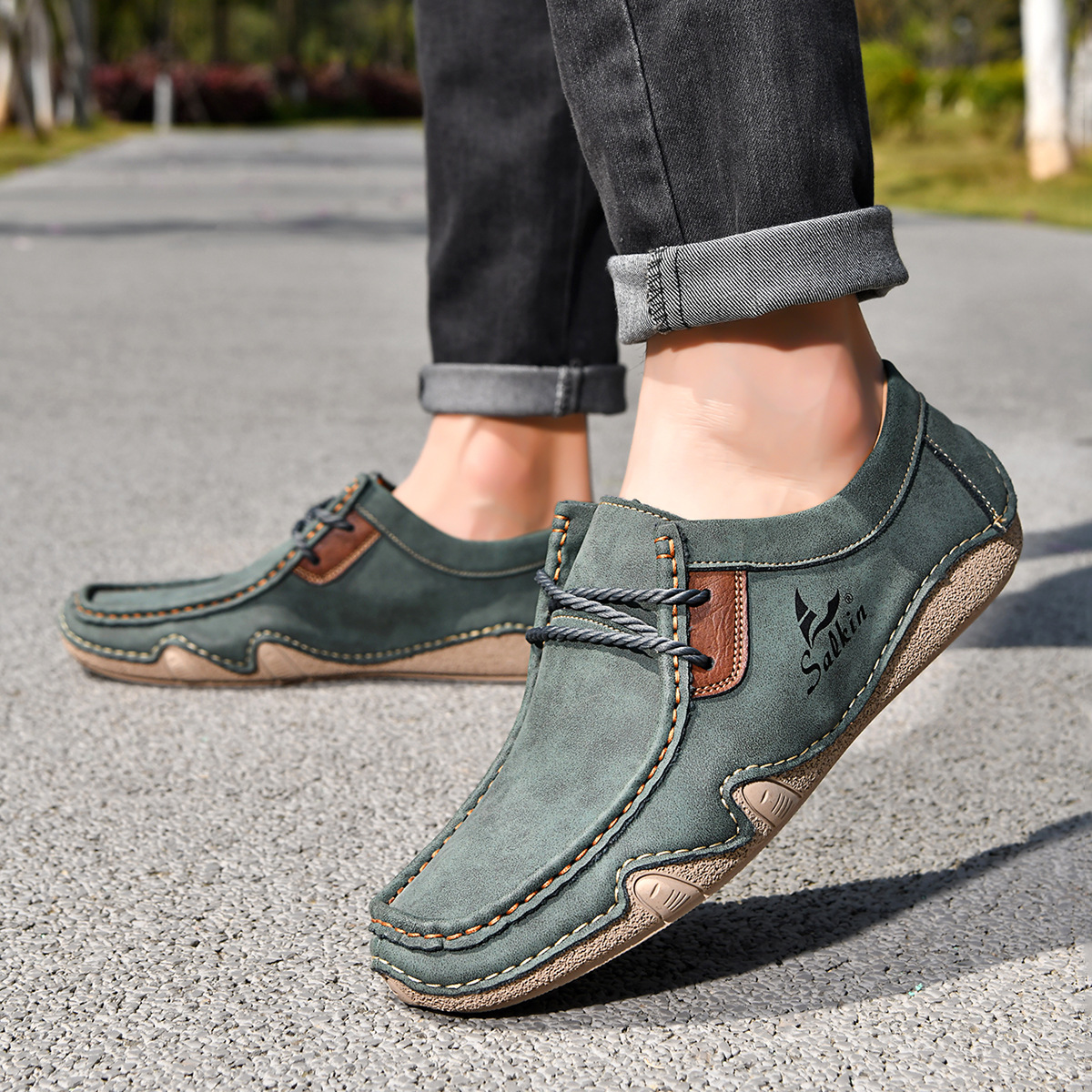 Men's Low-cut Casual Shoes With Front Laces foto 3