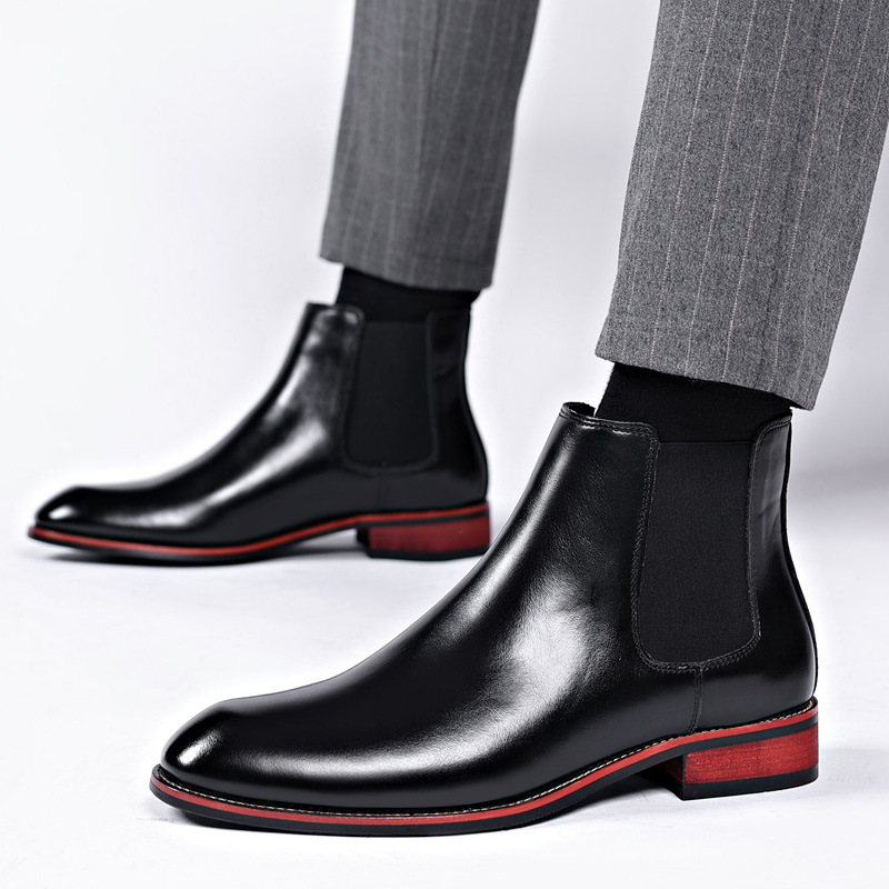 Chelsea Boots Men's Autumn Breathable Pointed Toe foto 4