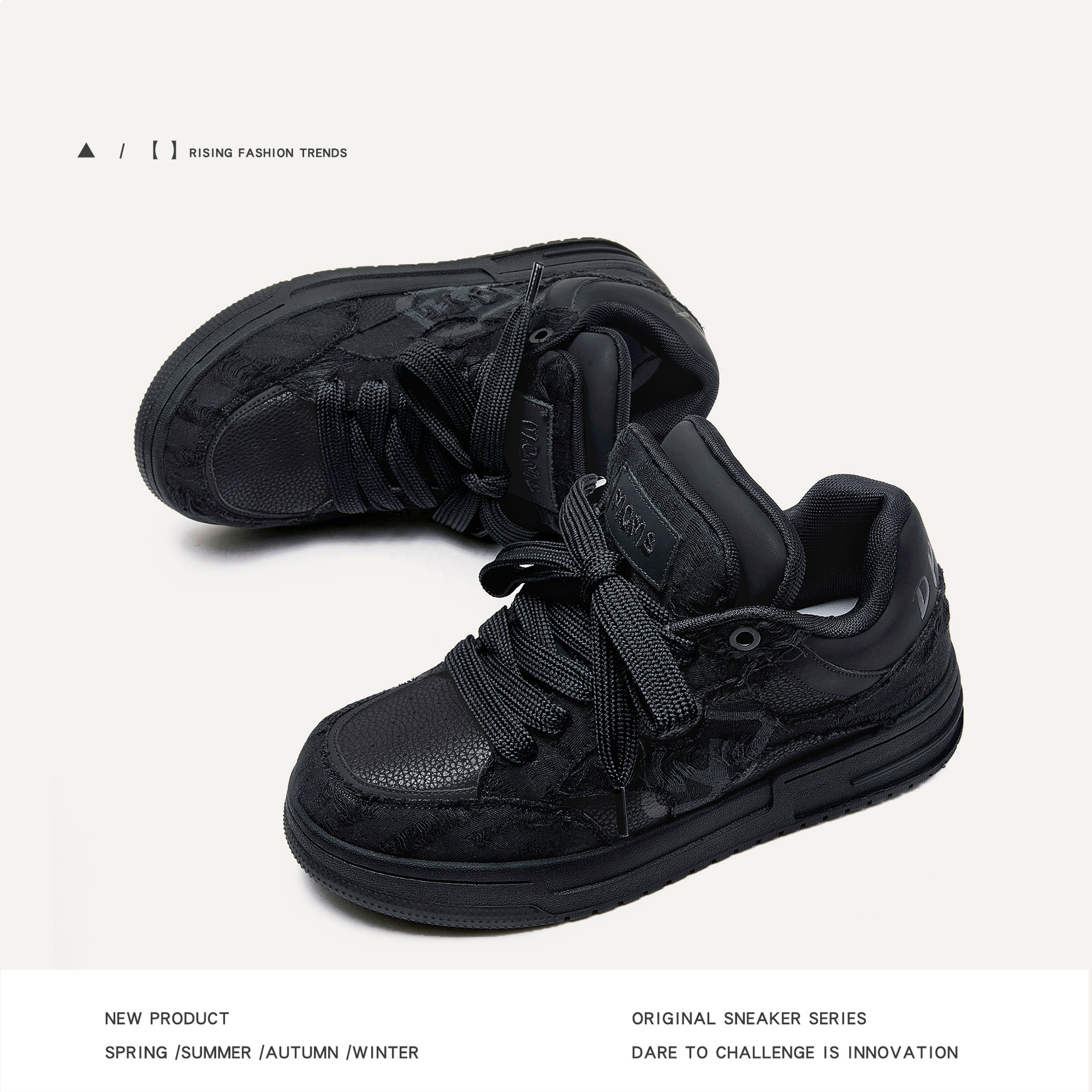 Destroy Aesthetic Leisure Men's Platform Shoes foto 4