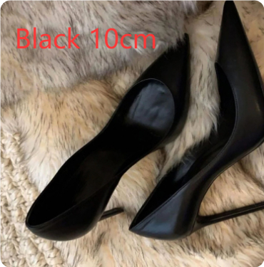 Hotel Work Shoes Women's Black High Heels Stiletto Heel foto 4