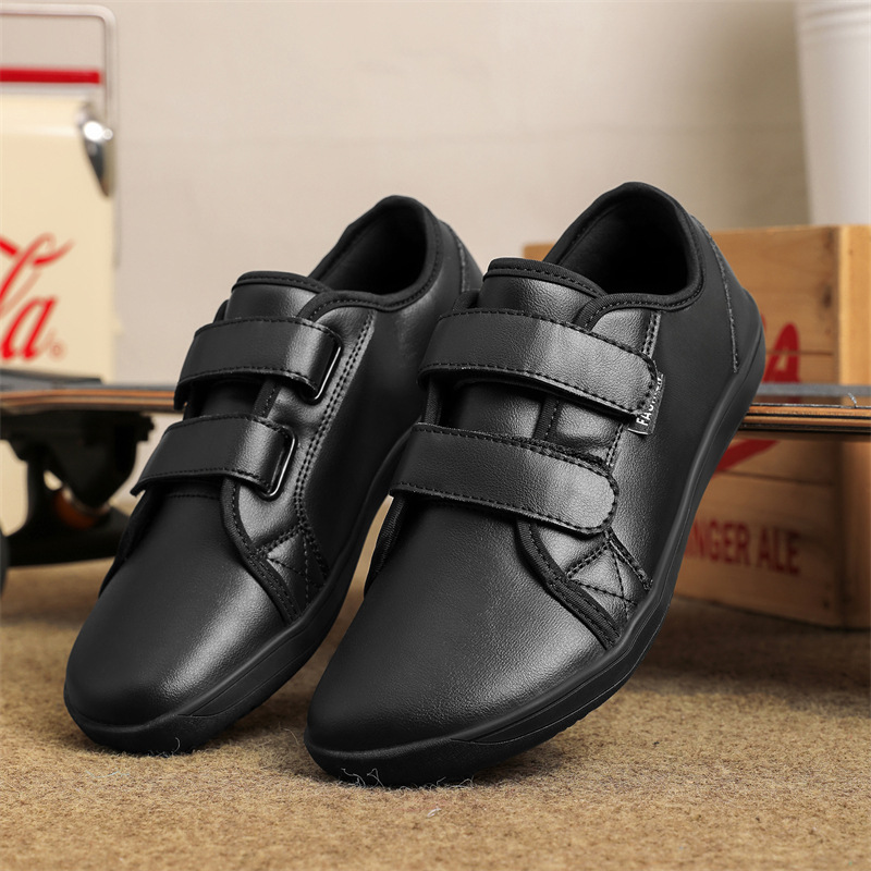 Men's And Women's Leather Wide Toe Plus Size Velcro Casual Shoes foto 5