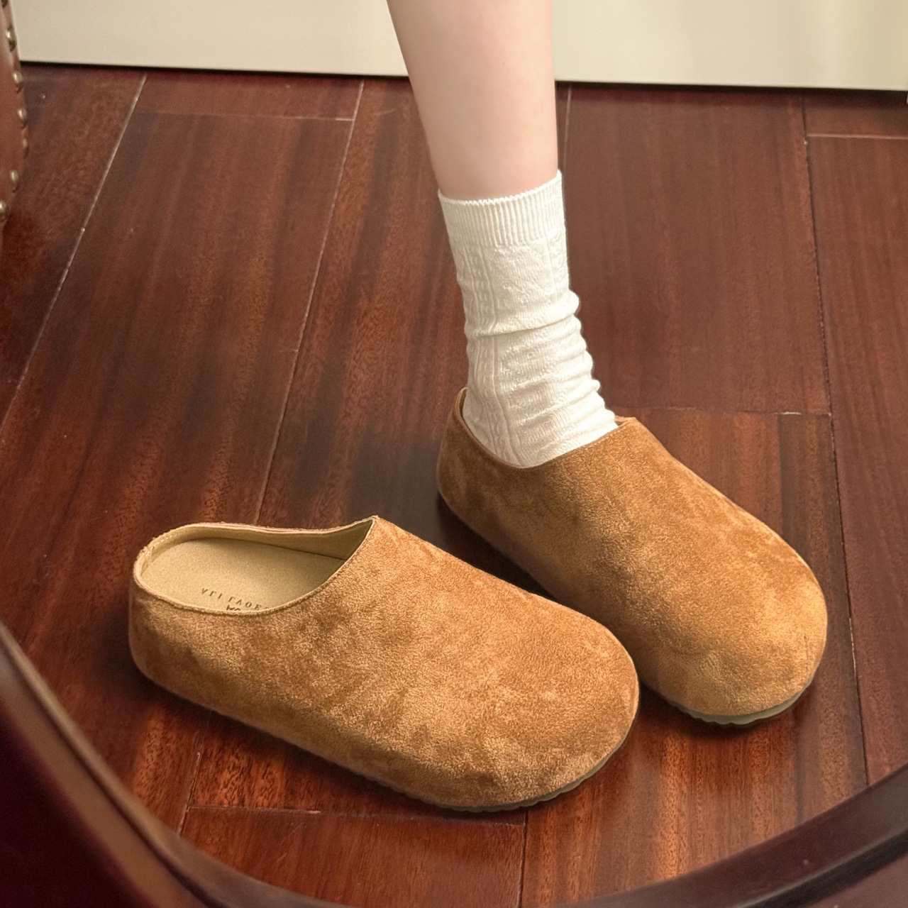 French-style Closed-toe Half-slippers For Women Suitable For Outdoor Wear foto 4