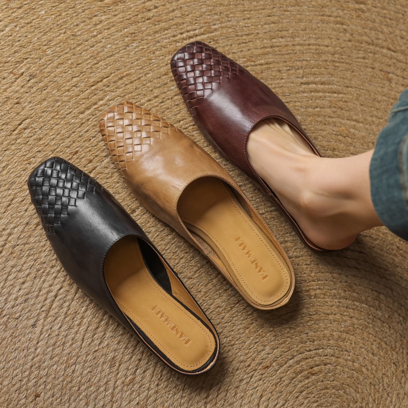 Womens Handmade Vintage Flat Sandals foto 4