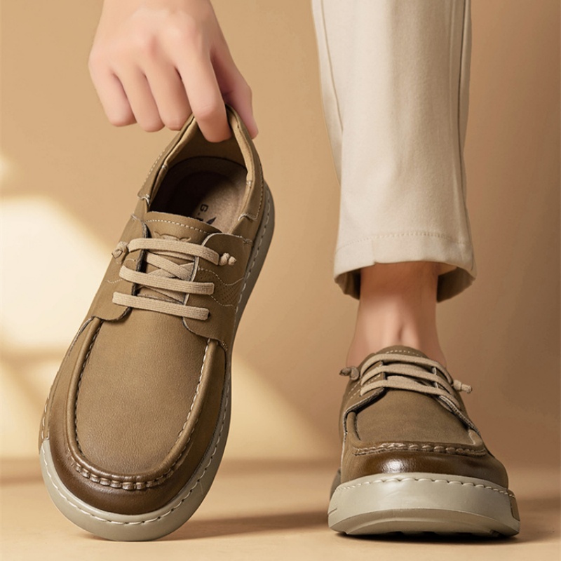 New Leather Men's Business Casual Shoes British Slip-on foto 4