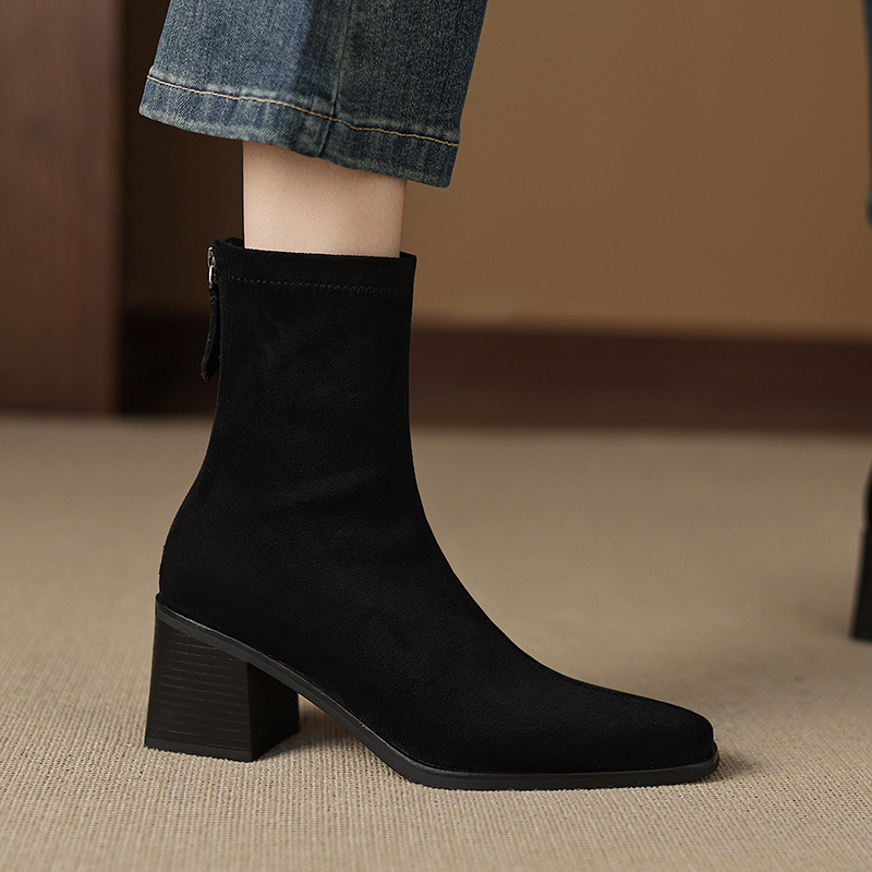 Womens Stylish And Elegant Suede Skinny Boots foto 2