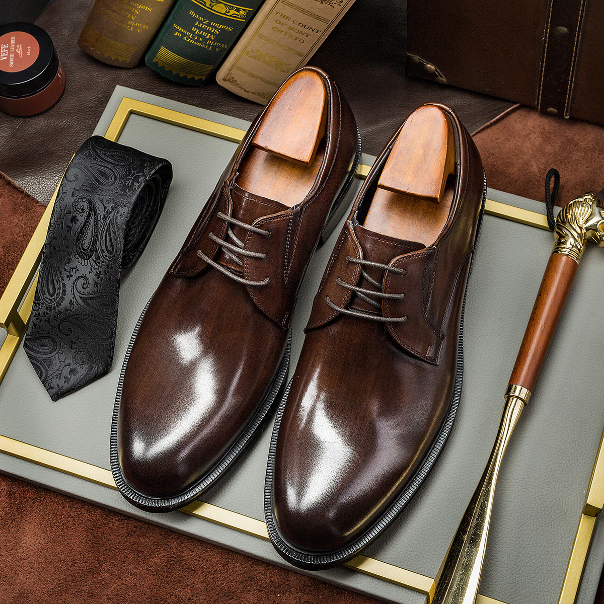 New Korean-style Mens Business Dress Leather Shoes foto 3