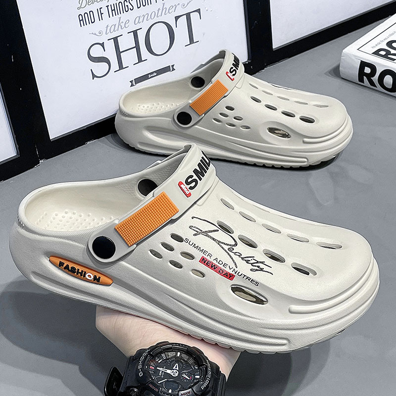 Summer Thick Bottom Shit Feeling Plus Size Closed-toe Slippers Men foto 4