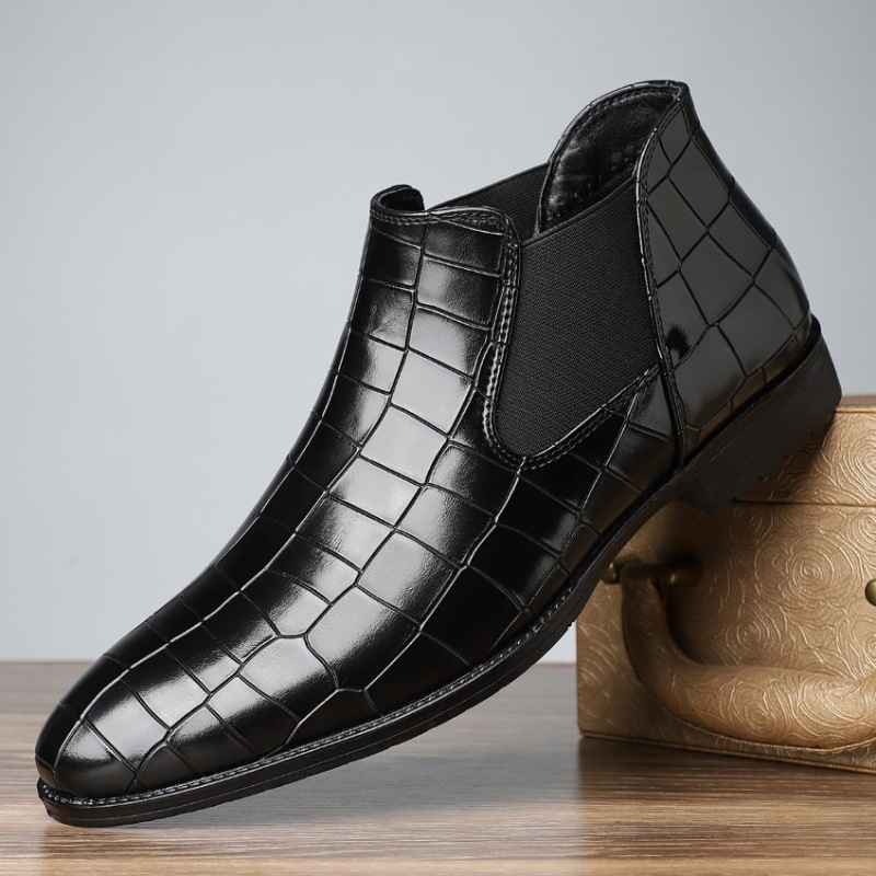 Plus Size Pointed British Style Martin Boots Men's Shoes foto 4