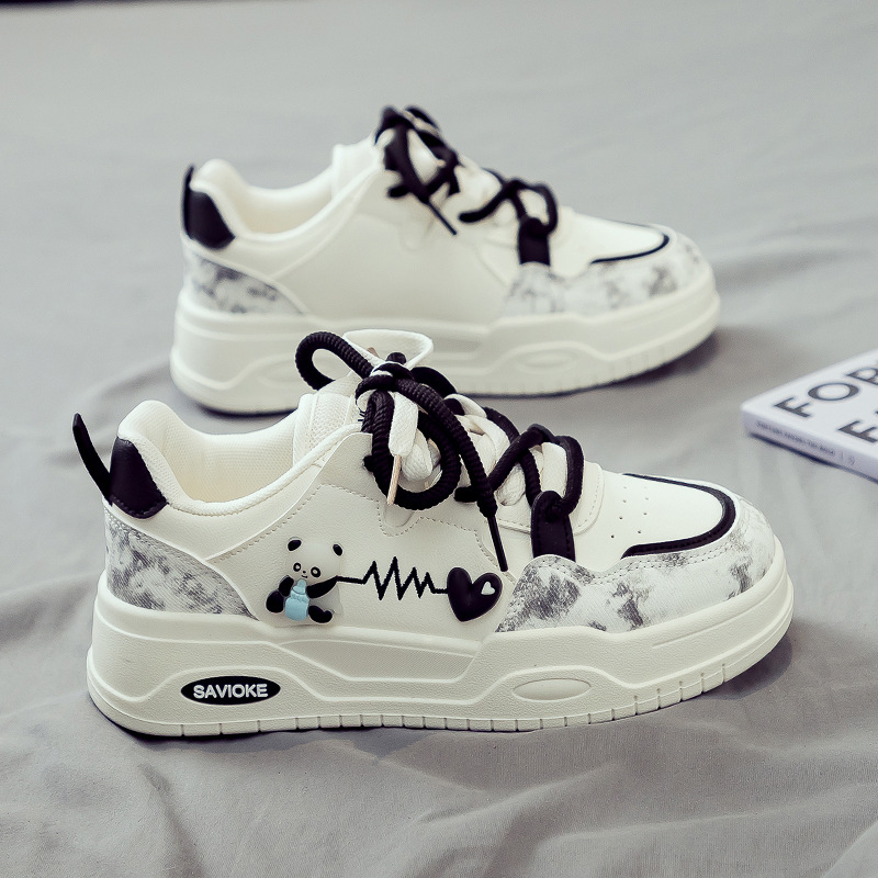 Womens White Sneakers Versatile Sporty Dad Shoes With Thick Soles foto 2