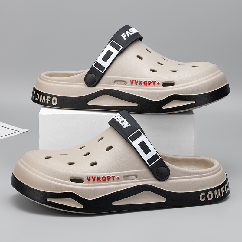 Sandals Summer Breathable Closed Toe Men's Slippers Dual-use Beach Shoes foto 3