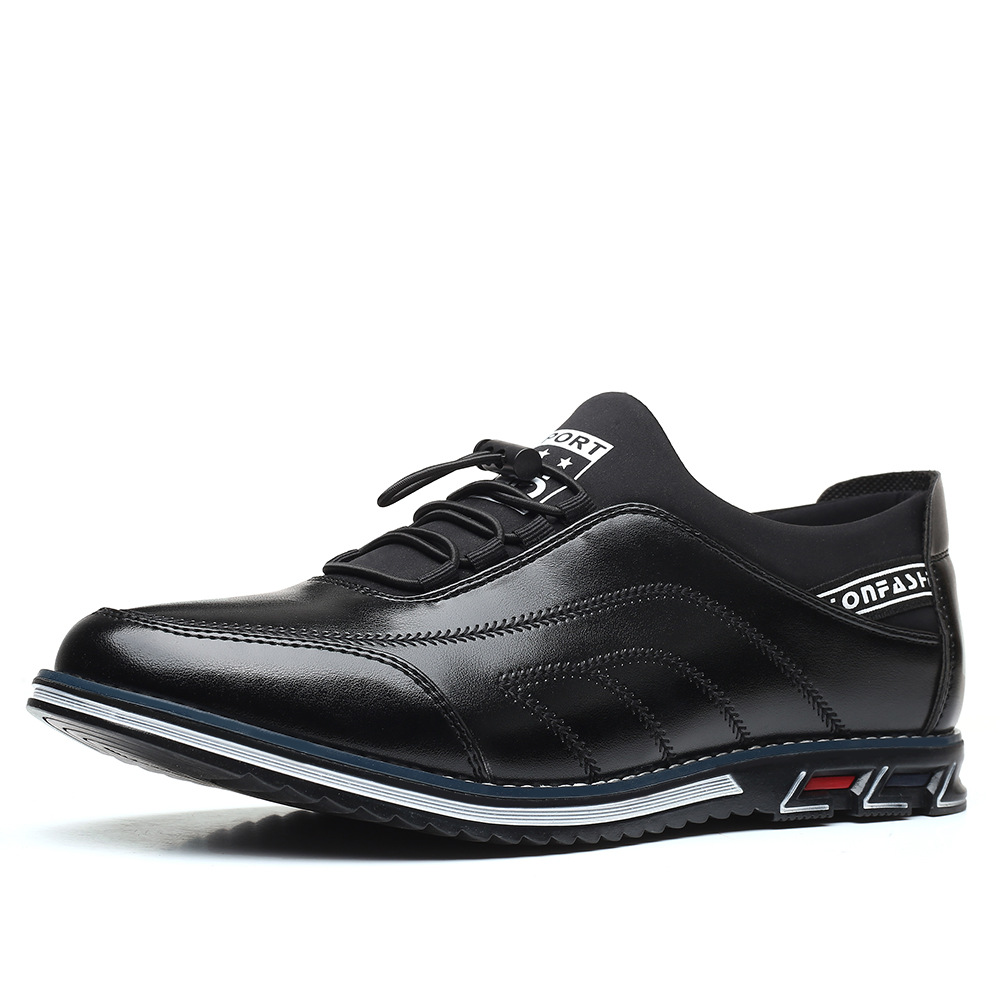 Plus Size Men's Shoes Round Head Embroidery Fashion Leather Shoes foto 2