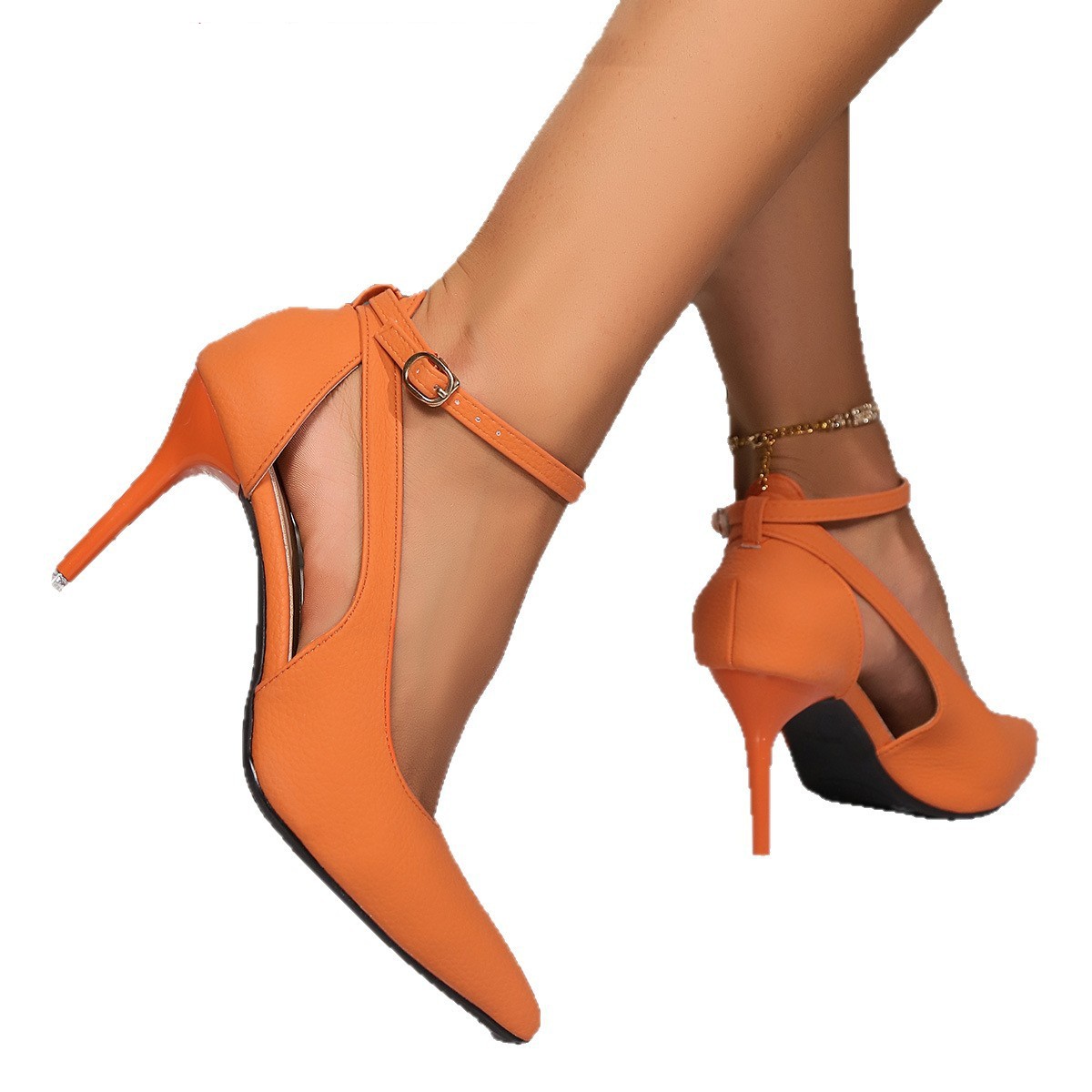 Summer Buckle Womens Fashion Stiletto Sandals foto 4