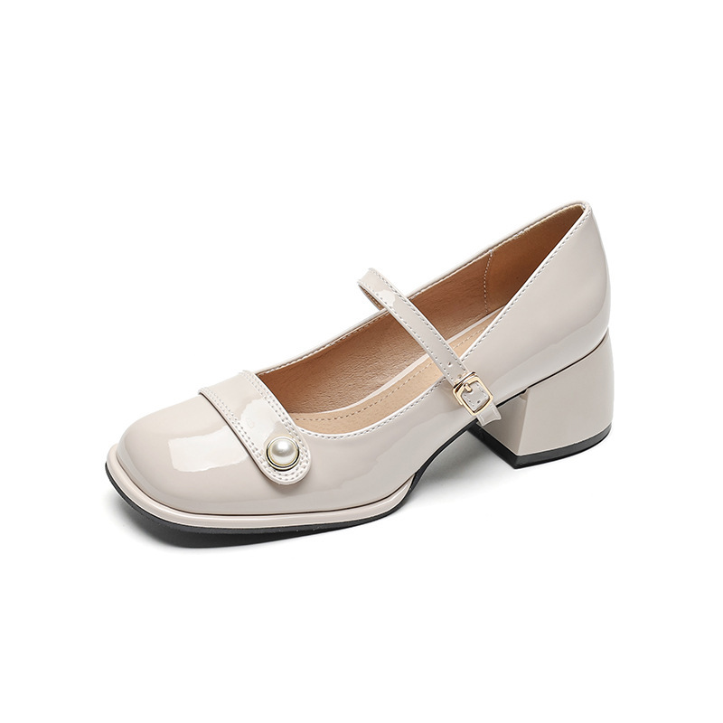 French Style With Fairy Chunky Heel Pumps Plus Size foto 3