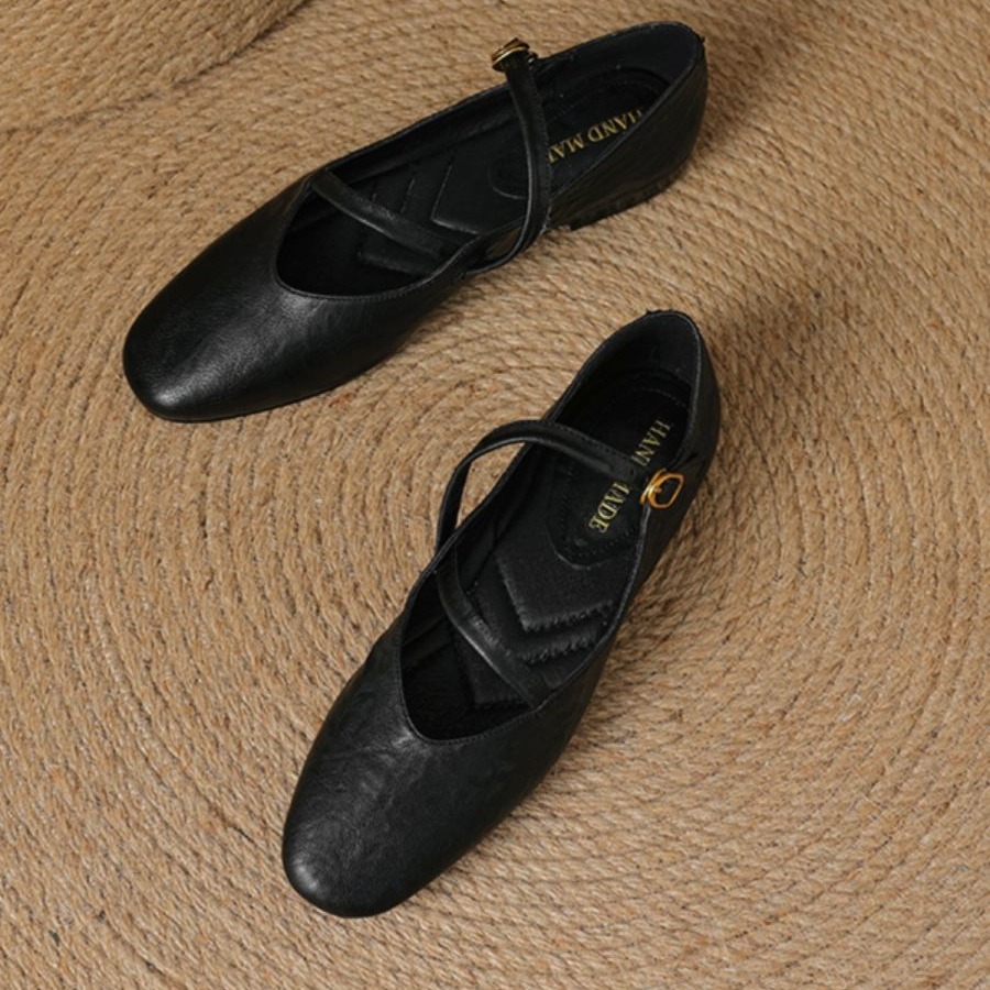 Flat Versatile Non-slip Vintage Mary Jane For Women's Single-layer Shoes foto 5